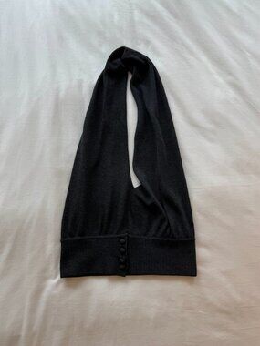 With Jéan amber top in charcoal - knit halter top